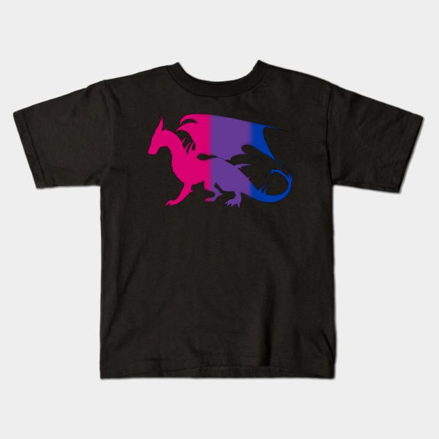 Bi Dragon Kids T-Shirt by Not Like The Otters